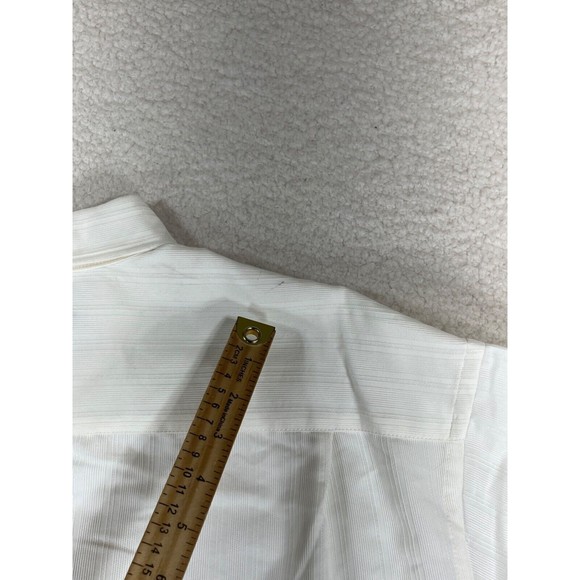 NWT Van Heusen Men's Size‎ 2XL White Button Down Short Sleeve Polo Shirt - Picture 4 of 11